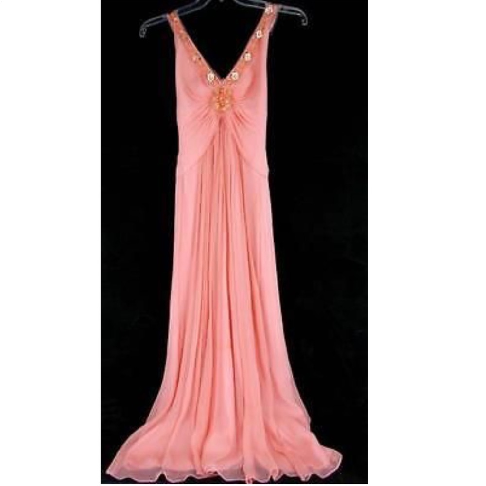 BCBG Max Pink Halter Prom Dress